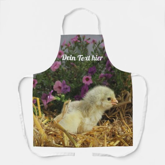 niedliches kleines küken schürze + dein text schort (Voorkant)