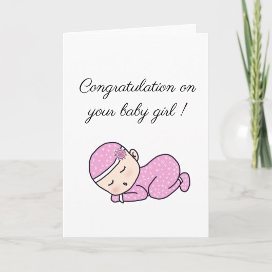 Niedliches neues baby Geburt - Glückwünschskarte K Kaart (Voorkant)