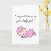 Niedliches neues baby Geburt - Glückwünschskarte K Kaart (Gele Bloem)