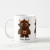 niedliches Sternzeichen Monster Stier Koffiemok (Links)