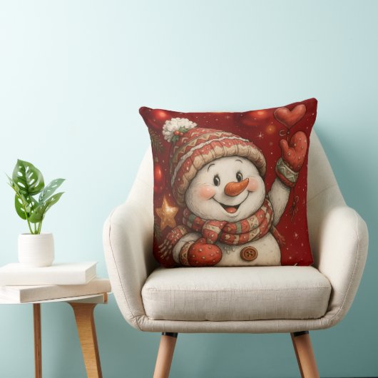 Niedliches Winter-Motiv für Liebe und Freundschaft Kussen (Stoel)