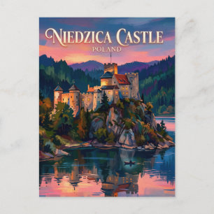 Niedzica Kasteel (Dunajecrivier) Polen Briefkaart