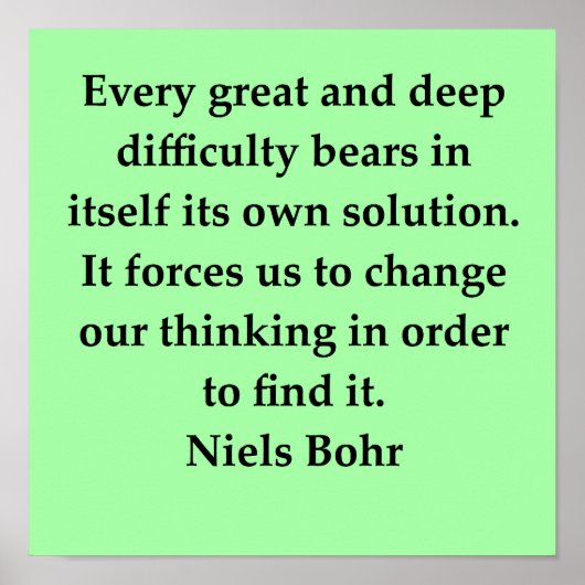 niels bohr quote poster (Voorkant)