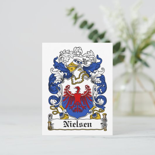 Nielsen Family Crest Briefkaart (Staand voorkant)