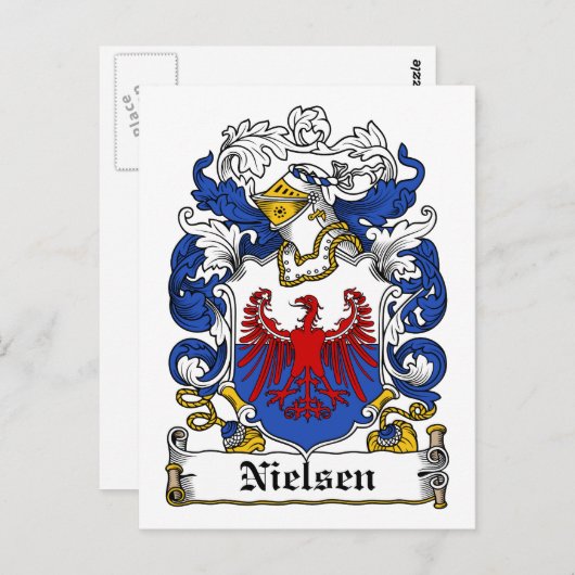 Nielsen Family Crest Briefkaart (Voorkant / Achterkant)