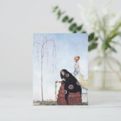 Nielsen in poeder en crinoline briefkaart (Staand voorkant)