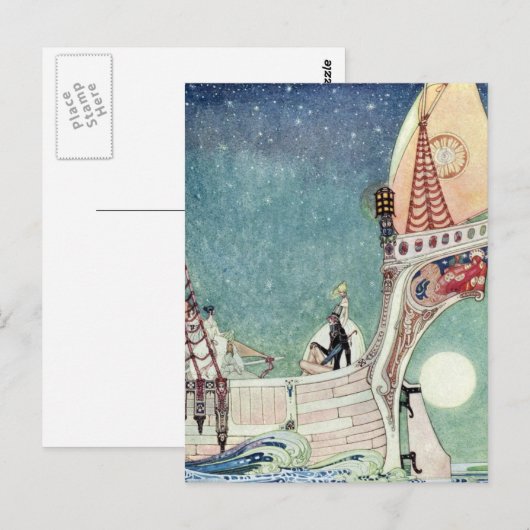 Nielsen in poeder en crinoline briefkaart (Voorkant / Achterkant)