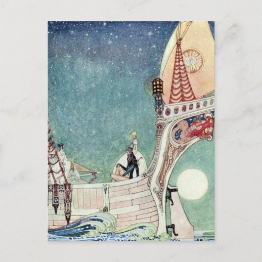 Nielsen in poeder en crinoline briefkaart (Voorkant)