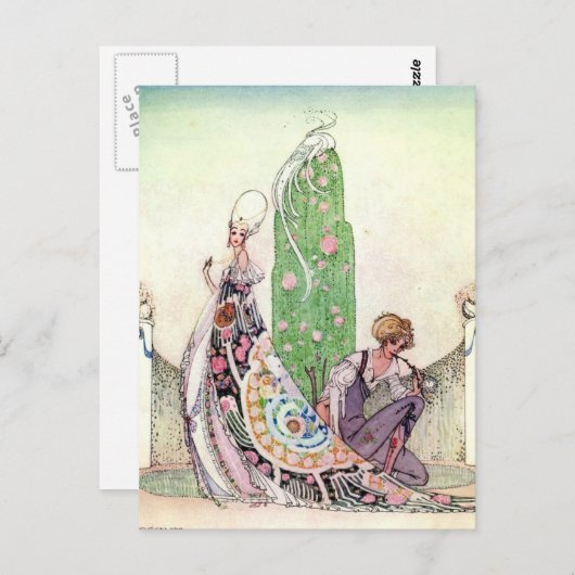 Nielsen in poeder en crinoline briefkaart (Voorkant / Achterkant)