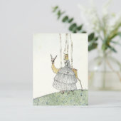 Nielsen in poeder en crinoline briefkaart (Staand voorkant)