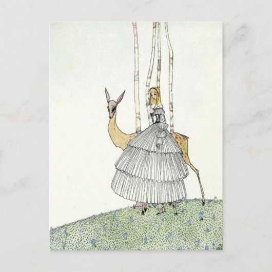 Nielsen in poeder en crinoline briefkaart (Voorkant)