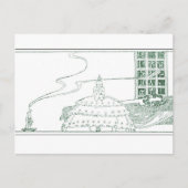 Nielsen in poeder en crinoline briefkaart (Voorkant)