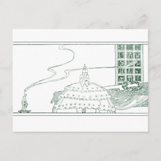 Nielsen in poeder en crinoline briefkaart (Voorkant)