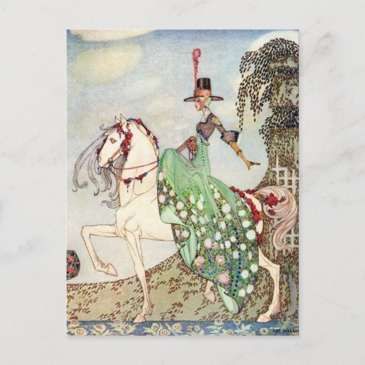 Nielsen in poeder en crinoline briefkaart (Voorkant)