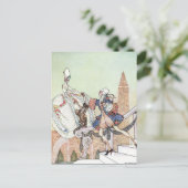 Nielsen in poeder en crinoline briefkaart (Staand voorkant)