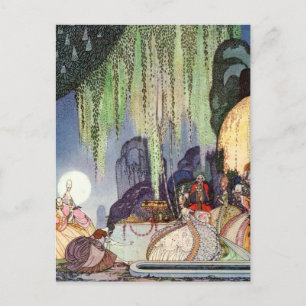 Nielsen in poeder en crinoline briefkaart