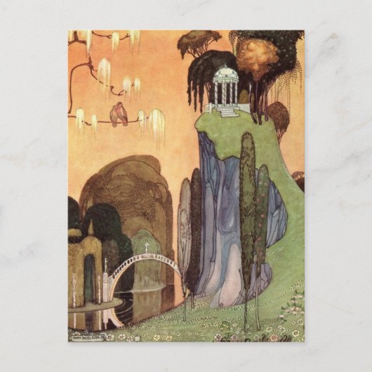 Nielsen in poeder en crinoline briefkaart (Voorkant)