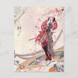 Nielsen in poeder en crinoline briefkaart