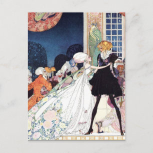 Nielsen in poeder en crinoline briefkaart