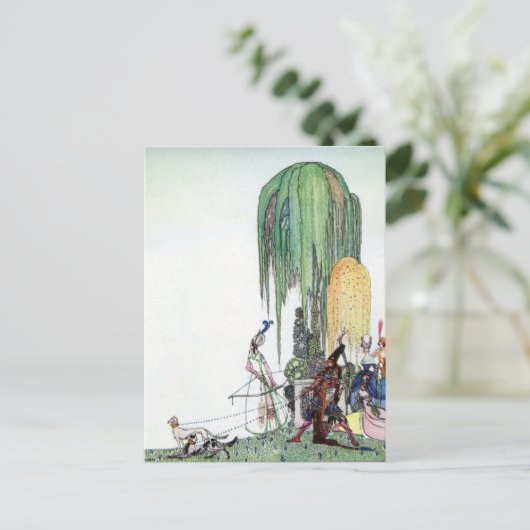 Nielsen in poeder en crinoline briefkaart (Staand voorkant)