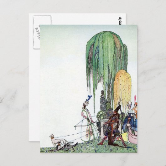 Nielsen in poeder en crinoline briefkaart (Voorkant / Achterkant)