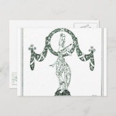 Nielsen in poeder en crinoline briefkaart (Voorkant / Achterkant)