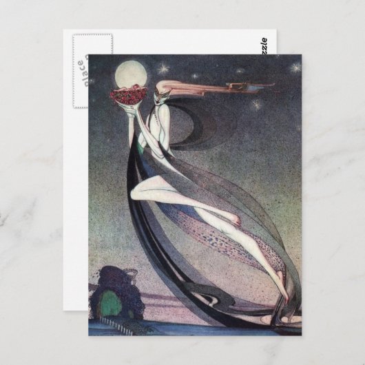 Nielsen in Poeder en Hoepelrok Briefkaart (Voorkant / Achterkant)