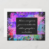 Niemals vergleichen briefkaart (Voorkant / Achterkant)