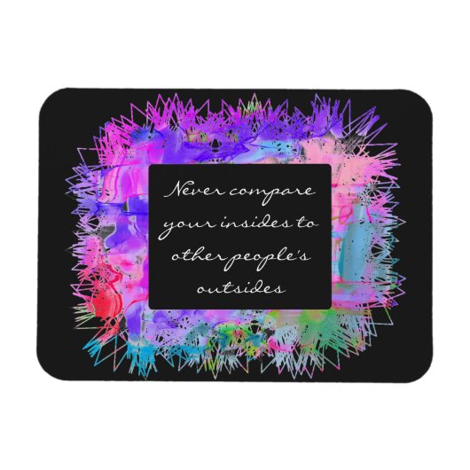 Niemals vergleichen magneet (Horizontaal)