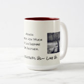 Niemand begrijpt ons* zoals de VS* Tweekleurige Koffiemok (Voorkant rechts)