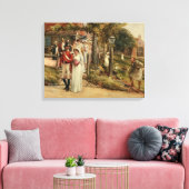 Niemand behalve de dapperen verdienen de rechtvaar canvas afdruk (Insitu (Woonkamer))