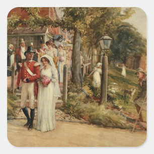 Niemand behalve de dapperen verdienen de rechtvaar vierkante sticker