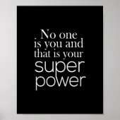 niemand ben jij en dat is jouw superkracht poster (Voorkant)