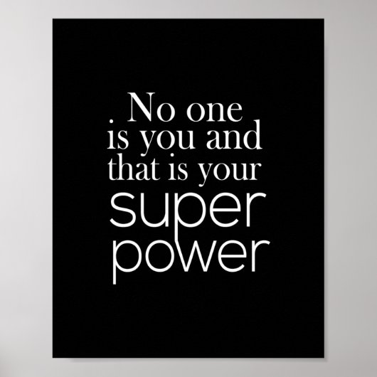 niemand ben jij en dat is jouw superkracht poster (Voorkant)