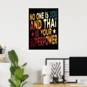 Niemand ben jij en dat is jouw Superpower Poster (Thuiskantoor)