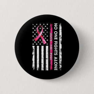 Niemand bestrijdt borstkanker alleen op de roze ri ronde button 5,7 cm