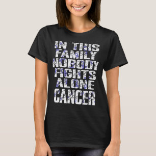Niemand bestrijdt maagkanker alleen familie onders t-shirt