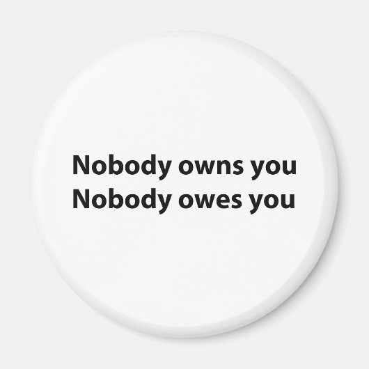 Niemand bezit u magneet (Voorkant)