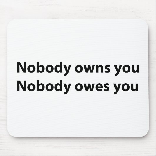 Niemand bezit u muismat (Voorkant)