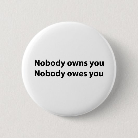 Niemand bezit u ronde button 5,7 cm (Voorkant)