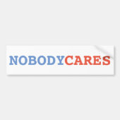 Niemand Cares Bumpersticker (Voorkant)