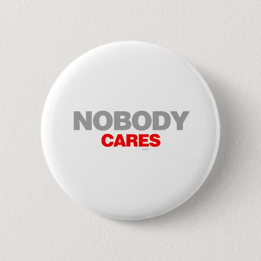 Niemand Cares - trieste schreeuwende emo houdt gra Ronde Button 5,7 Cm (Voorkant)