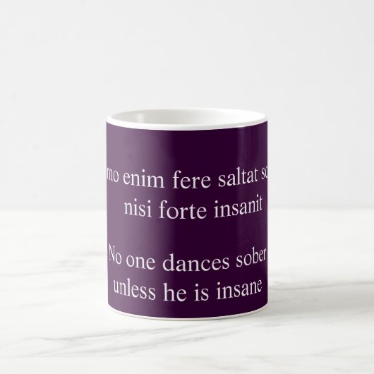 Niemand danst sober - Cicero quote Koffiemok (Center)