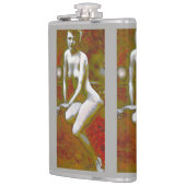 "Niemand die je kent" fles met vinylwikkel Heupfles (Links)