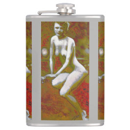 "Niemand die je kent" fles met vinylwikkel Heupfles