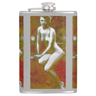 "Niemand die je kent" fles met vinylwikkel Heupfles