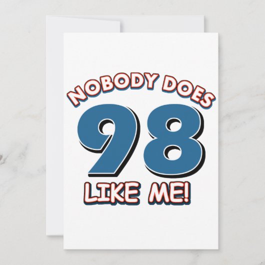 Niemand doet 98 zoals ik! (Voorkant)