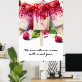 Niemand eet ijs met een droevig poster (Thuiskantoor)