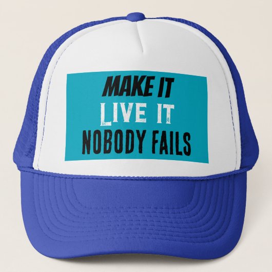 Niemand faalt trucker pet (Voorkant)