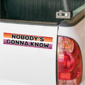 Niemand gaat de zwarte Lesbische vlag kennen (2018 Bumpersticker (Op Truck)